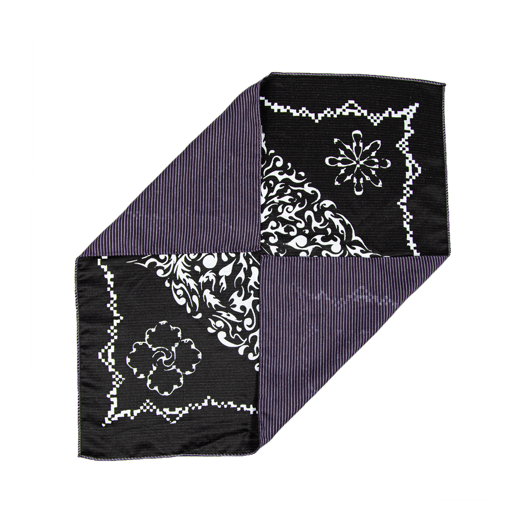 TBC Soie - R/ Noir - V/ Violet rayure blanche