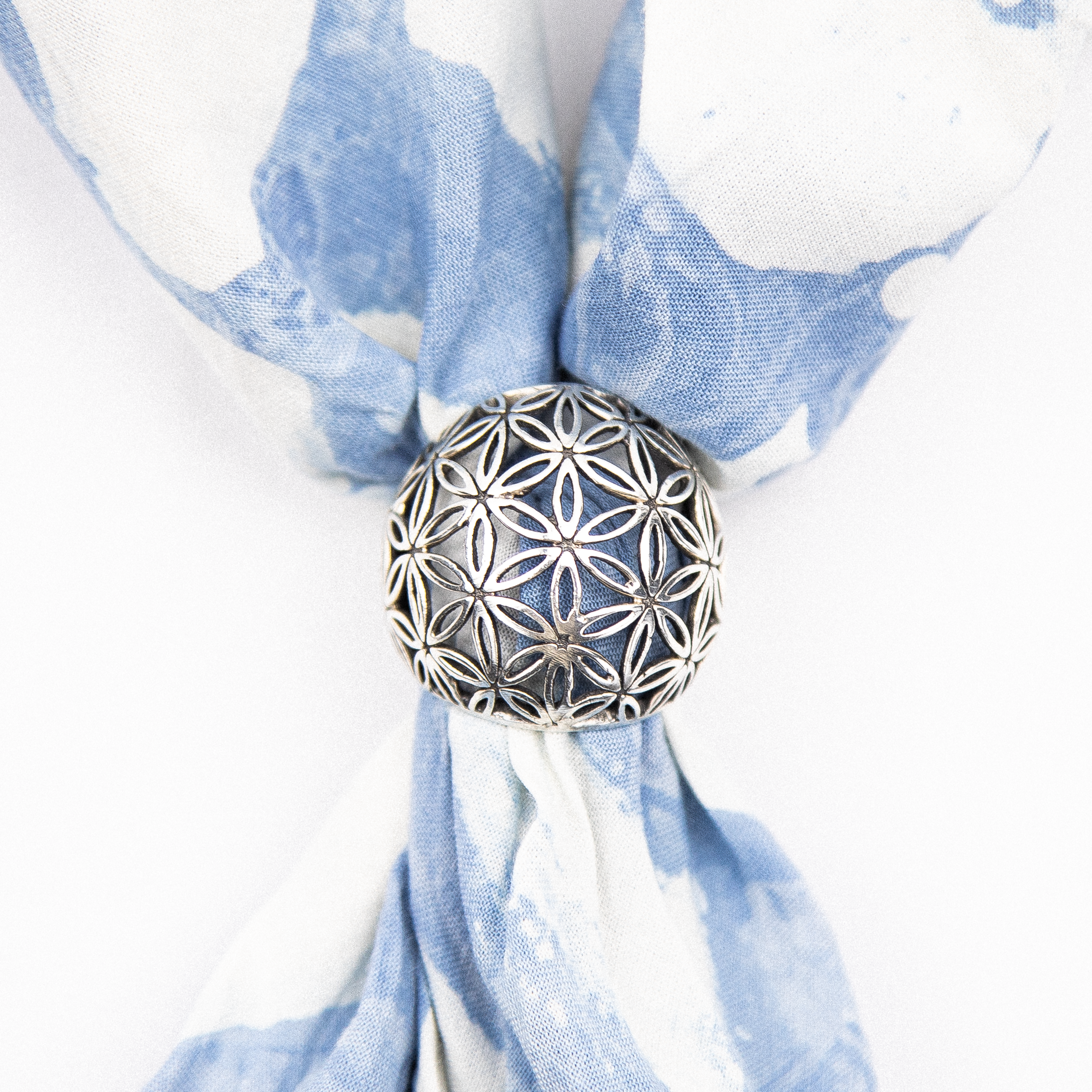 Anneau vintage : Fleurs de vie (A925)